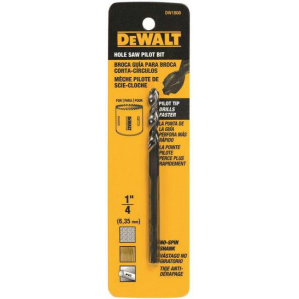 DeWalt DW1808 Hole Saw Replacement Pilot Bit, 1/4"