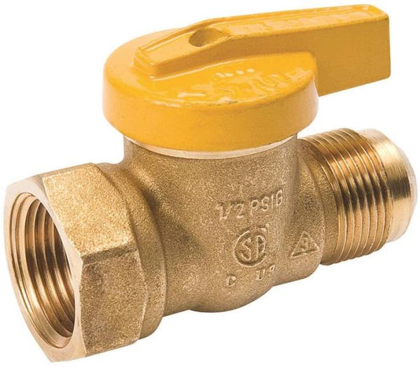 Mueller 114-524 ProLine 1-Piece Gas Ball Valve, 5/16 x 3/4", Flared x FPT, 200 PSI