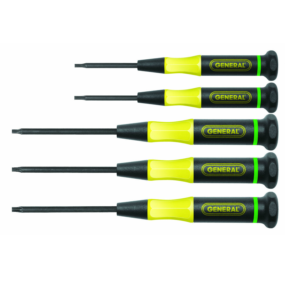 General Tools 711 Precision Torx Screwdriver Set with Cushioned Grip, 5-Piece