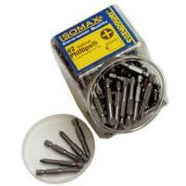Eazypower 003385 Phillips 1/4" Hex Insert Bits, #2 Reduced, 1-15/16" Long, 125-Piece
