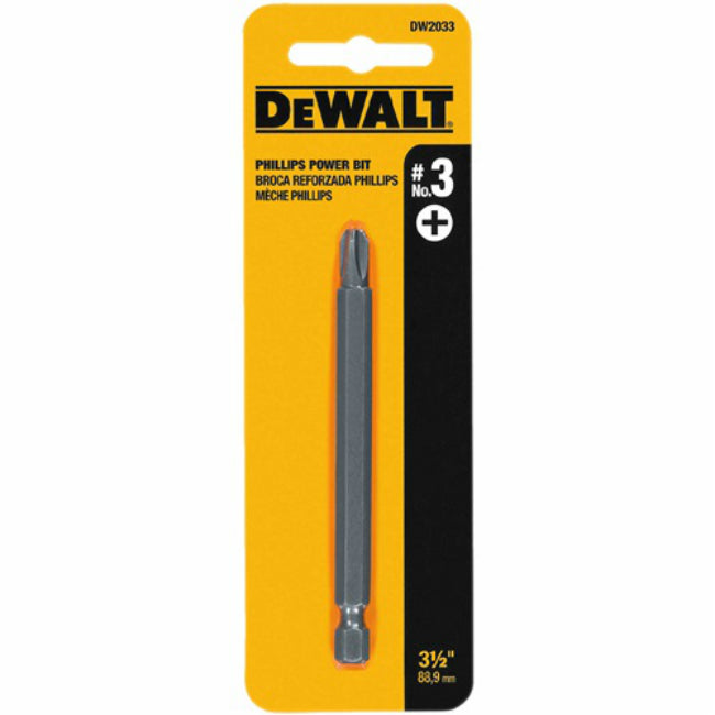 DeWalt DW2033 Phillips Power Bit, #3, 3-1/2"