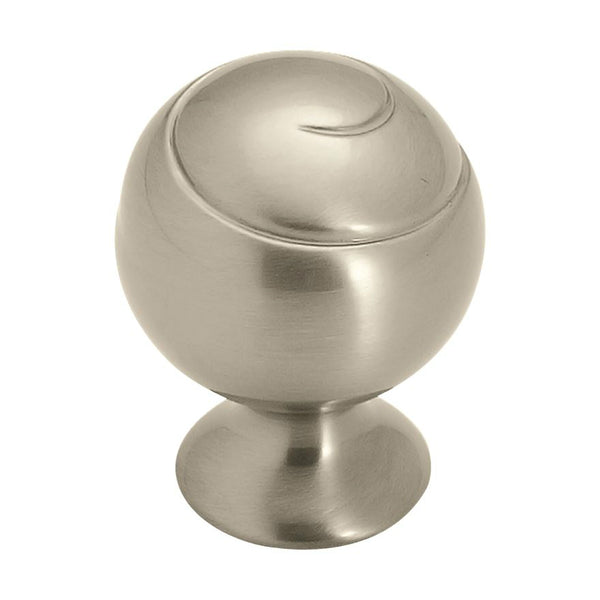 Amerock BP9338G10 Swirl'Z Cabinet Knob with Screw, Satin Nickel, 1-1/8"