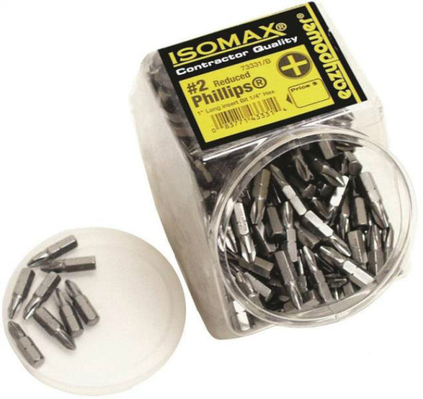 Eazypower 003315 Isomax #2 Reduced Phillips Insert Bits, 1"