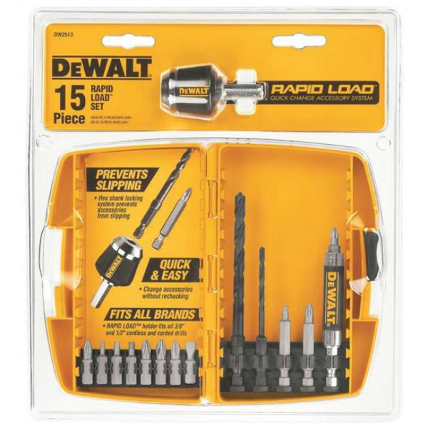 DeWalt DW2513 RAPID LOAD Drill Bit Set, 15-Piece