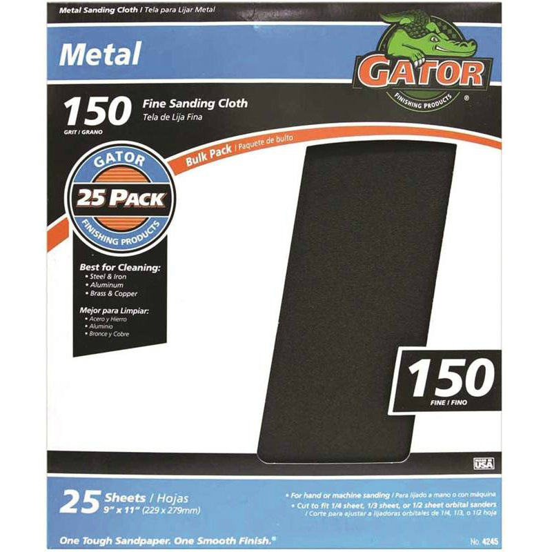 Gator 3290 Waterproof Sandpaper, Emery, 150 Grit