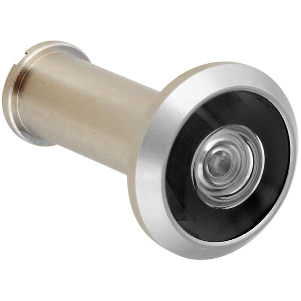 National Hardware 330712 Solid Brass Door Viewer, 200-Degree, Satin Nickel