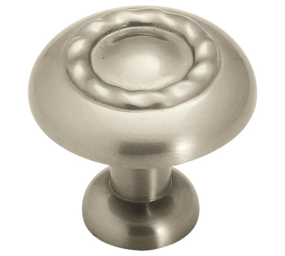 Amerock BP1585G10 Inspirations Knob with Screw, Satin Nickel, 1-1/4"