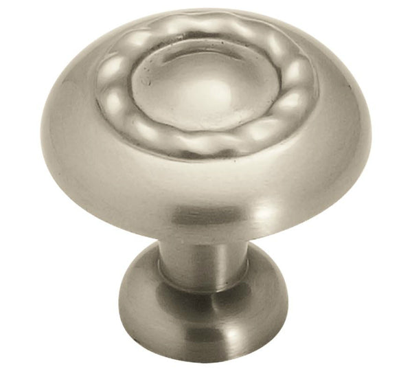 Amerock BP1585G10 Inspirations Knob with Screw, Satin Nickel, 1-1/4"
