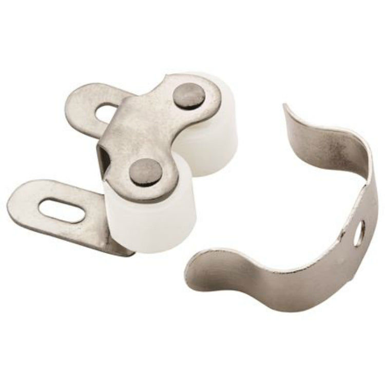 Amerock BP347414 Double Roller Catch with Screws, Steel, Nickel, 2"