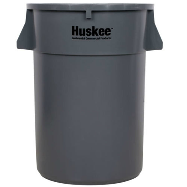 Continental 4444GY Huskee Receptcle Round 44Gallon, Grey