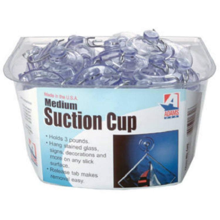 Adams 6500-74-3848 Everyday Medium Suction Cup, PVC, Hold Upto 3 Lbs