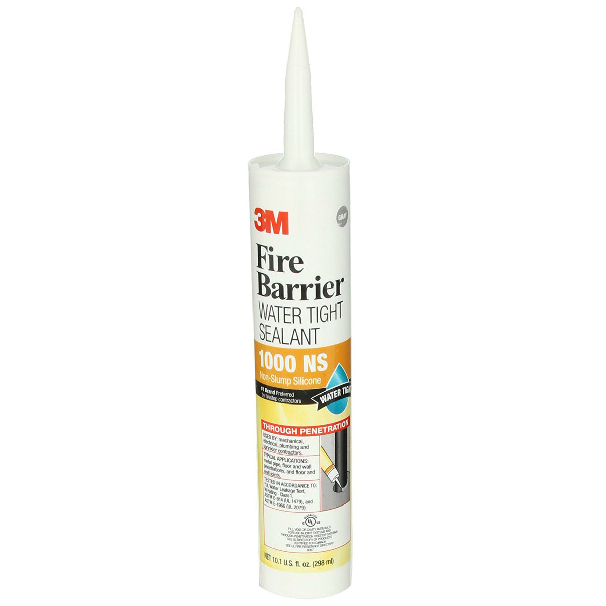 3M® 1000NS Fire Barrier Water Tight Sealant, Light Gray, 10.1 Oz