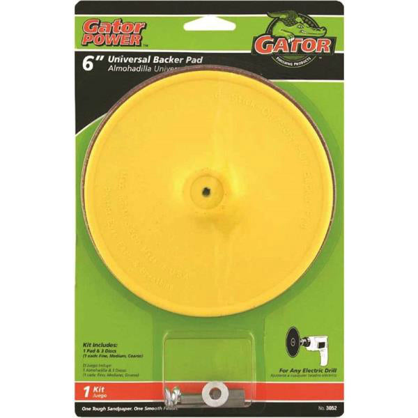 Gator 3052 Universal Backer Pad with 3-Discs, 6"