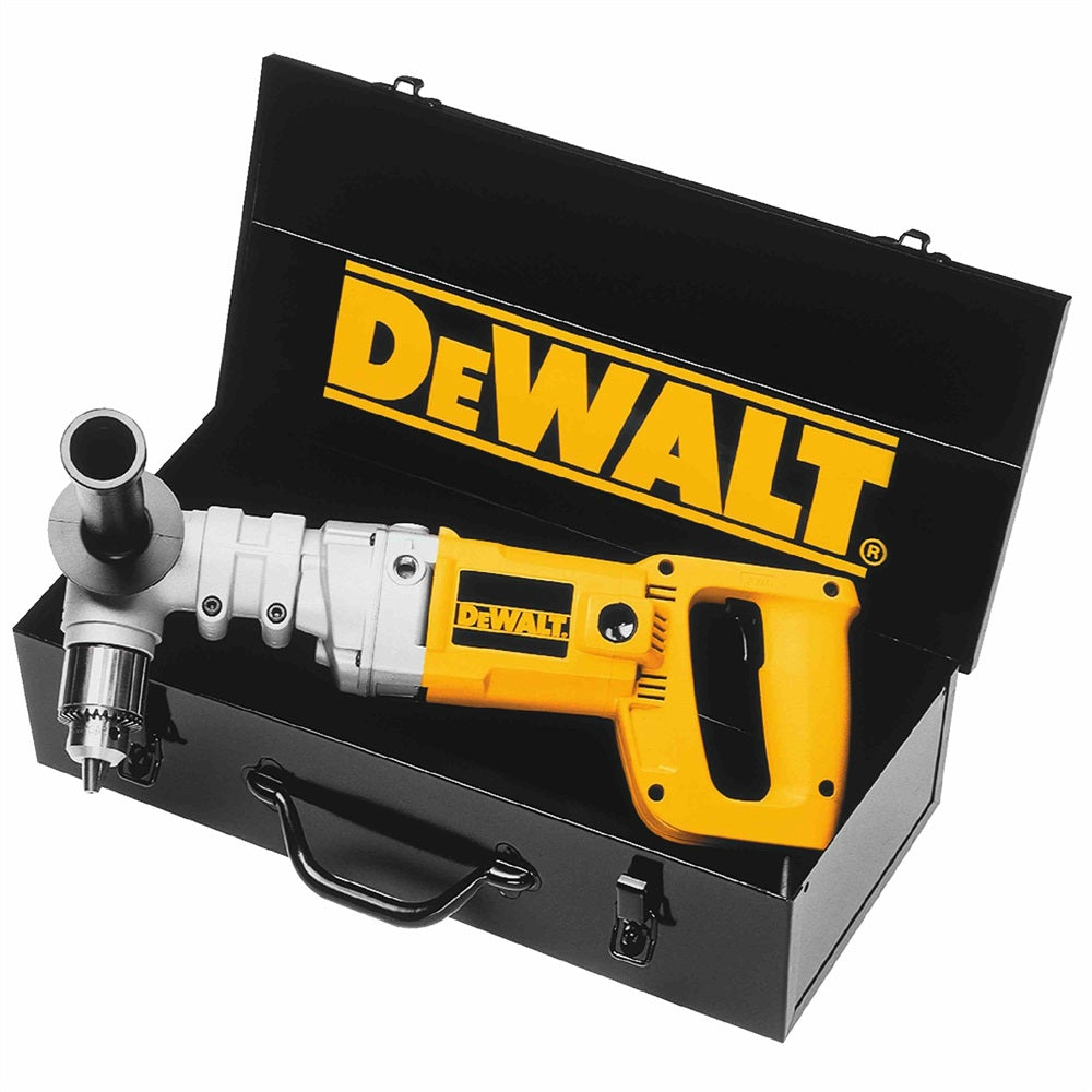 DeWalt DW120K Right Angle Drill Kit w/ Chuck Key & Holder, 7 Amp, 1/2"