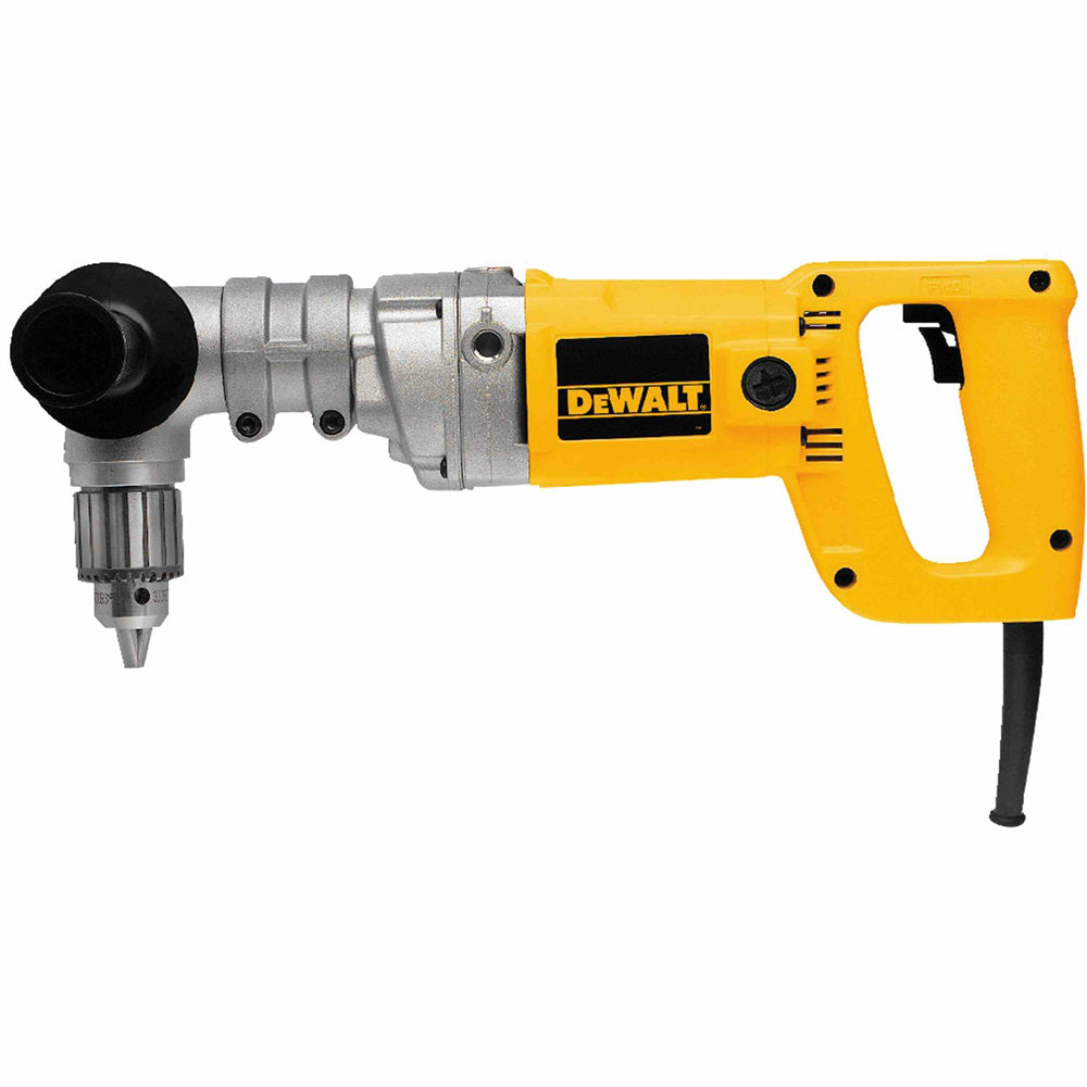 DeWalt DW120K Right Angle Drill Kit w/ Chuck Key & Holder, 7 Amp, 1/2"