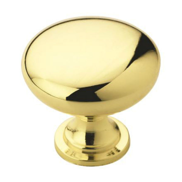 Amerock BP530053 Allison Value Round Knob with Screw, Polished Brass, 1-1/4"