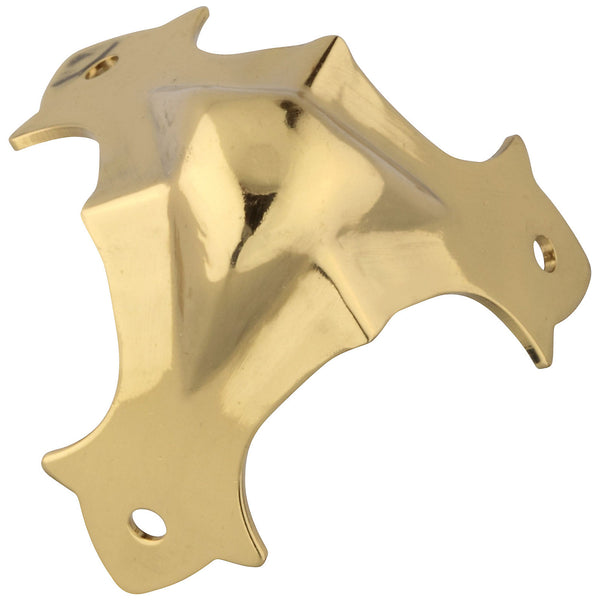 National Hardware N213-470 Decorative Corner Brace, Brass, 1-1/4" L x 0.04" T