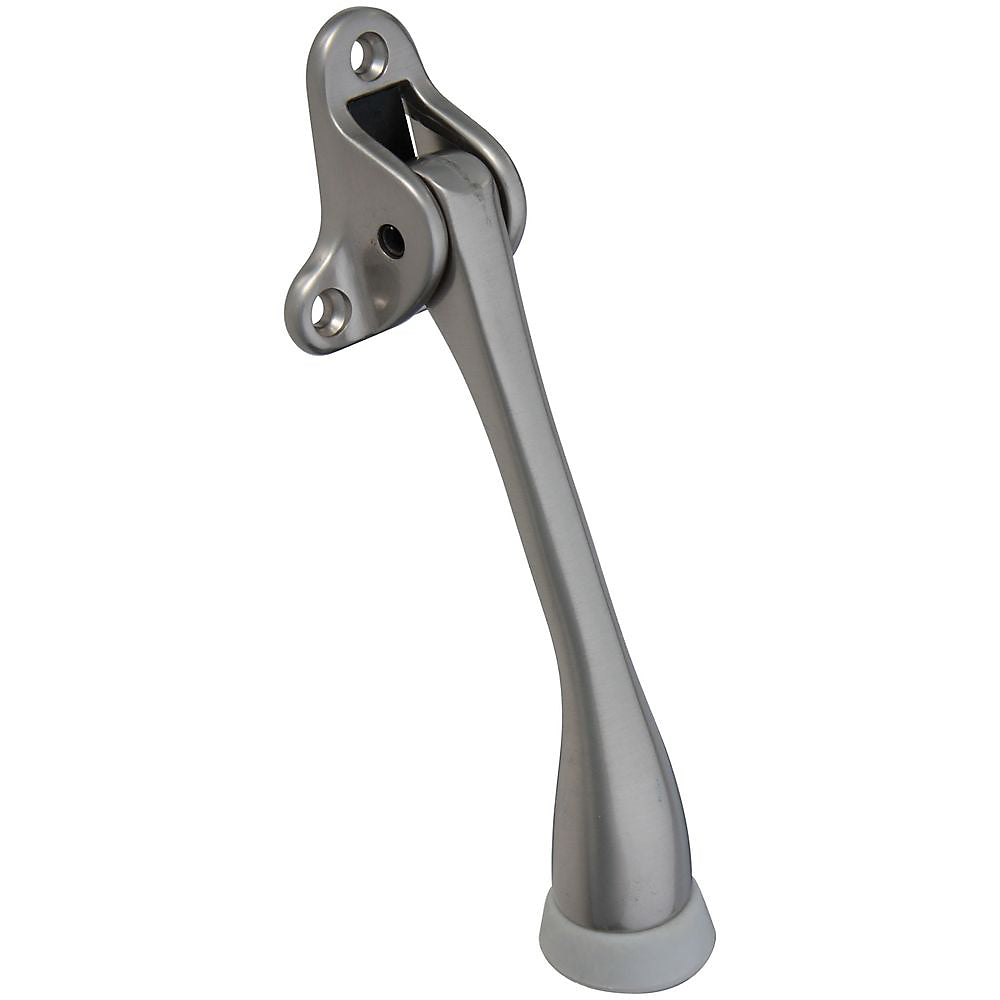 National Hardware N326-249 V1938 Kickdown Door Stop, 5", Satin Nickel