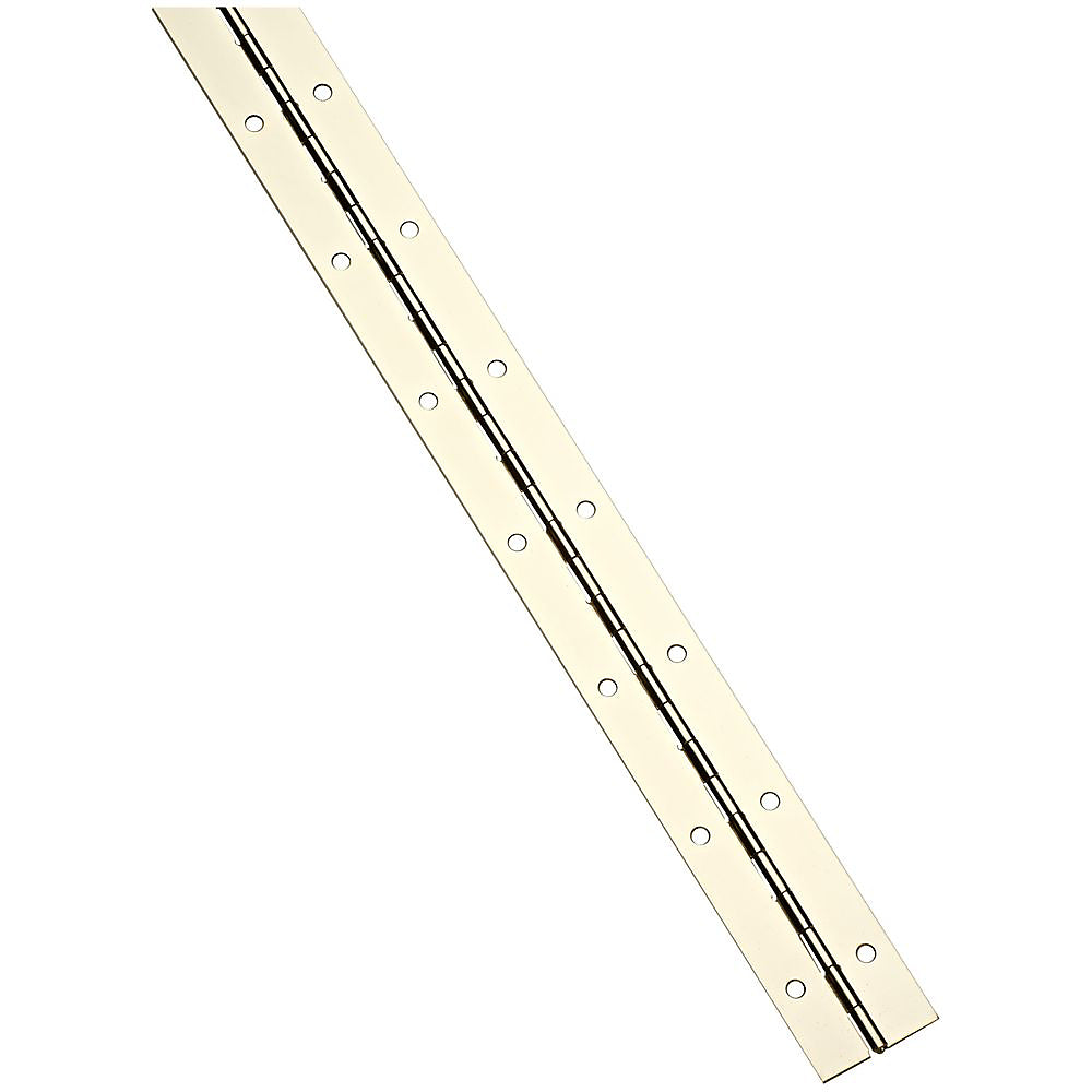 National Hardware N148-460 V570 Flush/Full Inset Continuous Hinge, 1-1/2" x 72", Brass