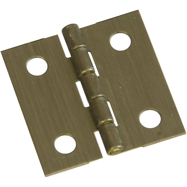 National Hardware N211-342 Broad Hinge, Antique Brass, 4 Hole, 1" L