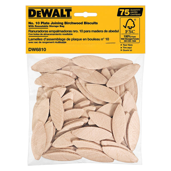 DeWalt DW6810 Birchwood Plate Joiner Biscuit #10