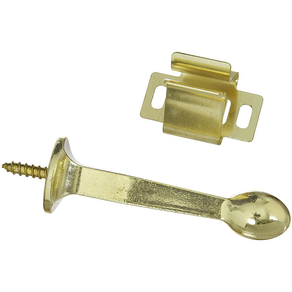 National Hardware N276-634 V228 Rigid Door Stops, Brass, 3"