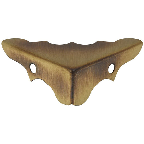National Hardware N213-462 Decorative Corner Brace, Antique Brass, 9/16" x 1-1/4"