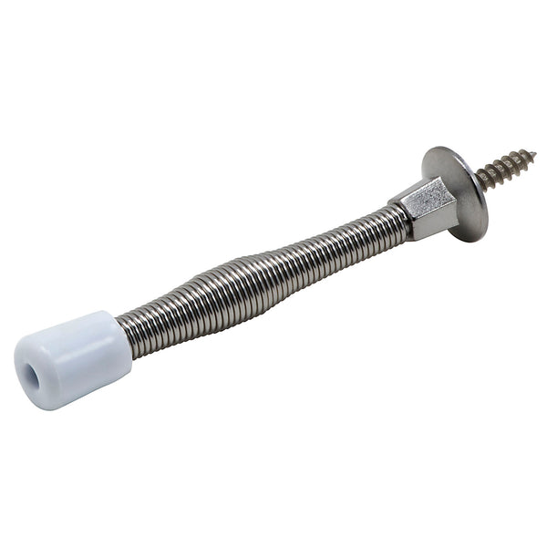 National Hardware N273-680 Spring Door Stop, Die Cast Zinc, Satin Chrome, 3.62 Inch H