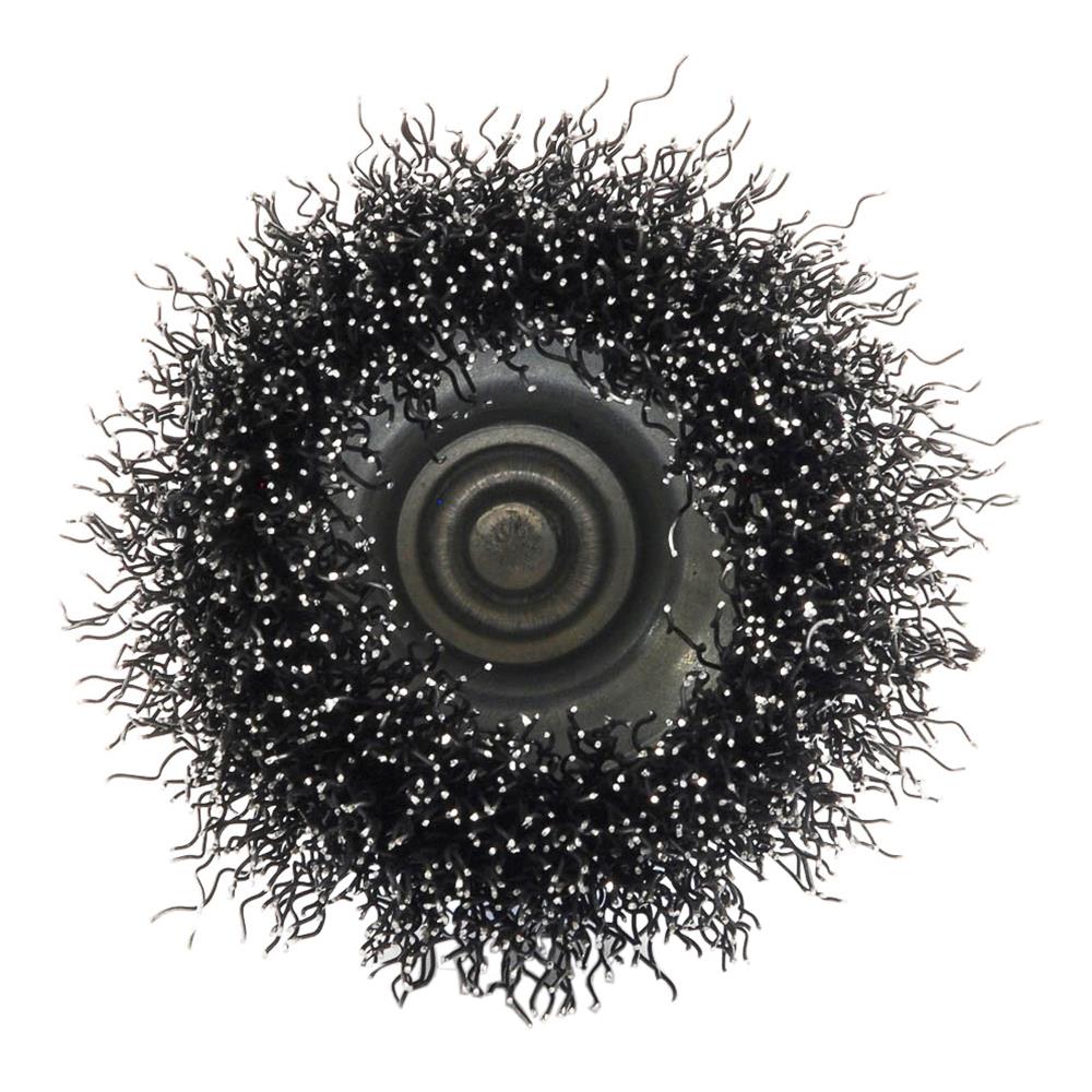 Forney 72729 Crimped Wire Cup Brush, 1/4" Hex Shank, 2" x 0.012"