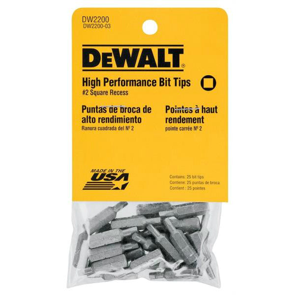 DeWalt DW2200 #2 Square Recess Insert Bit 1"