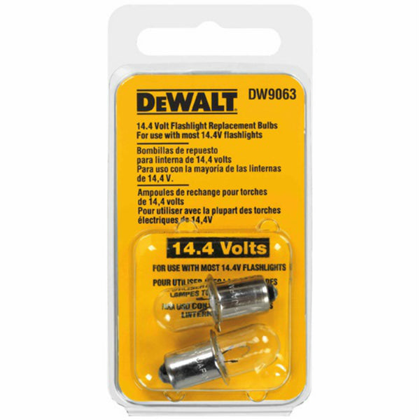 DeWalt DW9063 Flashlight Replacement Bulb, 14.4V, 2 Count