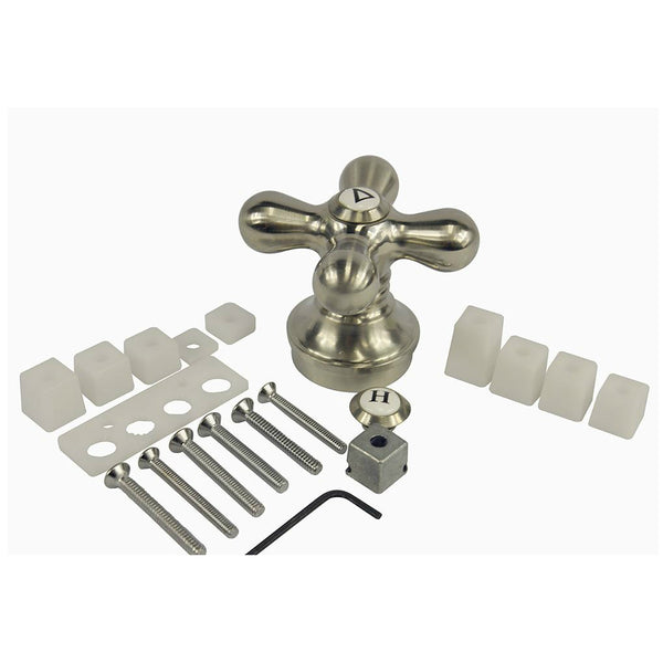 Danco 89255 Universal Faucet Cross Handle, Zinc, Brushed Nickel