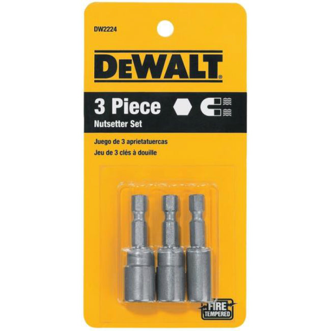 DeWalt DW2224 Nut Driver / Setter Set, 3-Piece