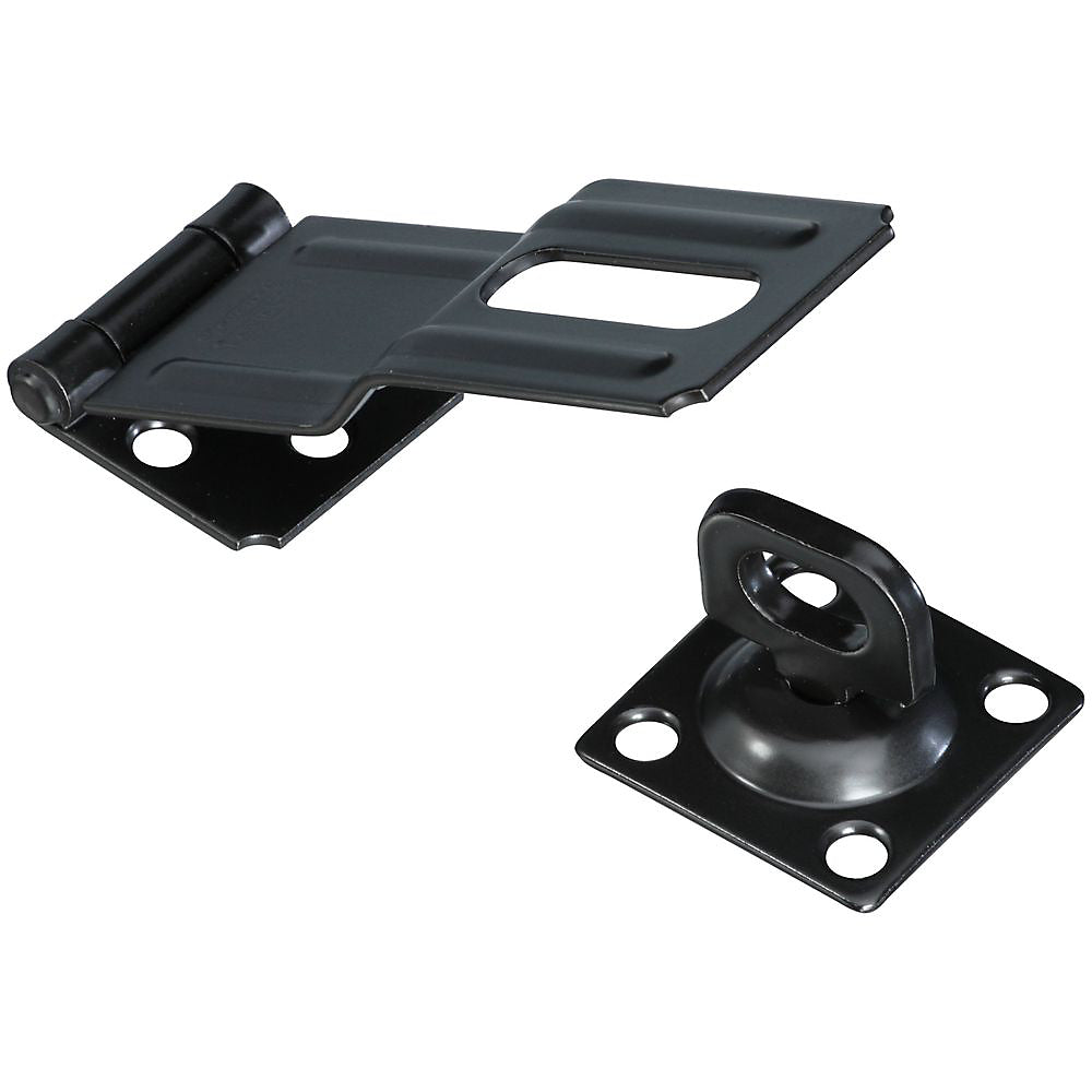 National Hardware N305-987 V32 Swivel Staple Safety Hasp, 4-1/2 Inch, Black