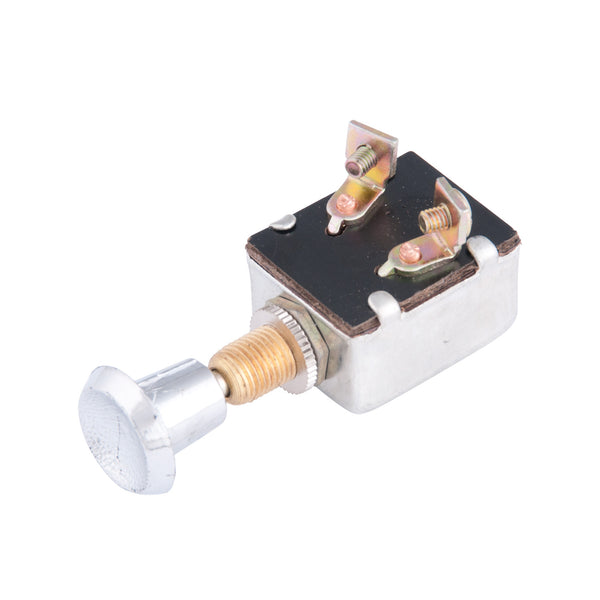 Calterm 42200 Push / Pull Switch, Chrome, 15 Amp