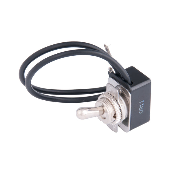 Calterm 41720 Metal Toggle Switch with OFF-ON Function, Black, 15 Amp
