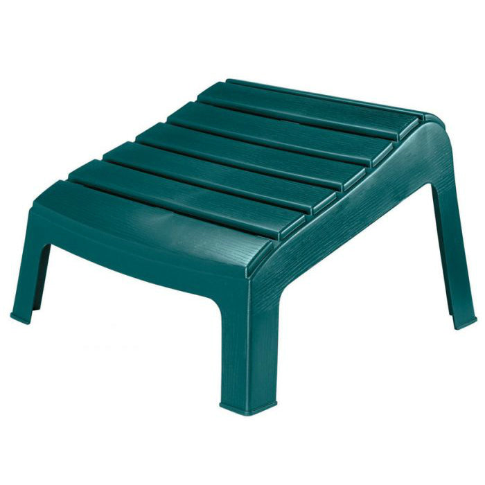 Adams 8380-16-3731 Adirondack Ottoman Polypropylene Stacking Chair, Hunter Green