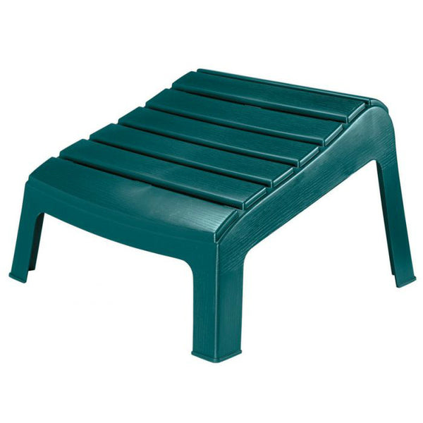 Adams 8380-16-3731 Adirondack Ottoman Polypropylene Stacking Chair, Hunter Green
