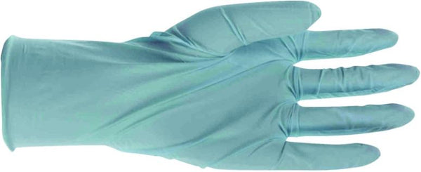 Boss 1UH0001L Disposable Blue Nitrile Gloves, 4 mil Powdered, Large, 100-Count