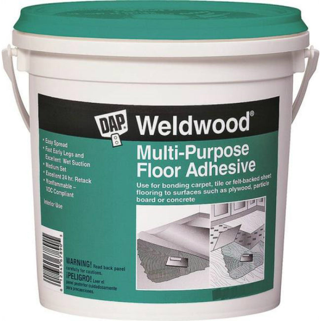DAP 00144 Weldwood Multi-Purpose Floor Adhesive, Off White, 4 Gallon