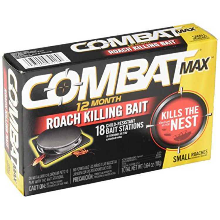 Combat 97218 MAX 12 Month Roach Killing Bait, 18 Count