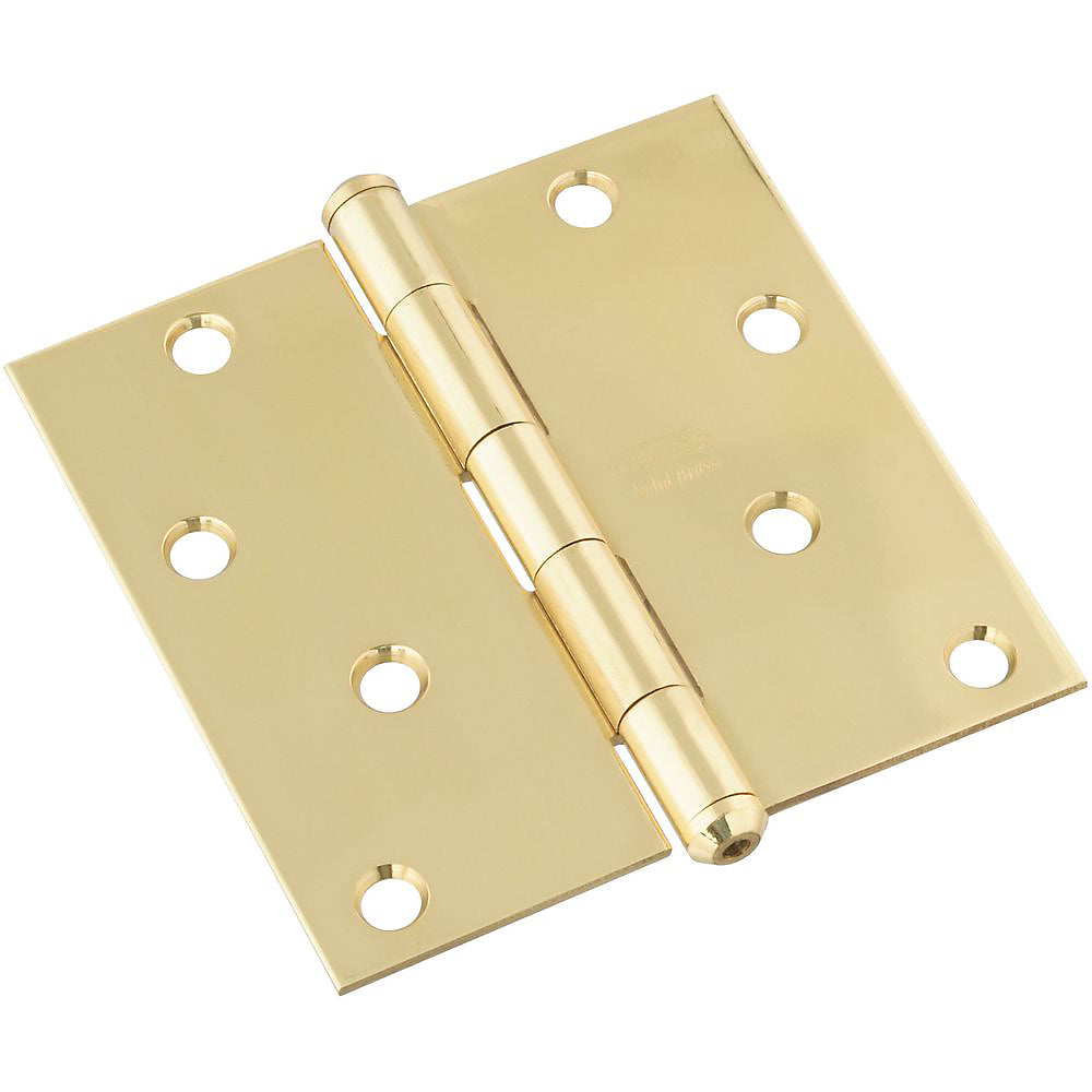 National Hardware N195-693 Door Hinge, 4 Inch, Solid Brass