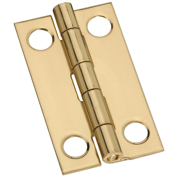 National Hardware N211-219 Decorative Narrow Hinge, 1-1/2 Inch x 7/8 Inch, Solid Brass
