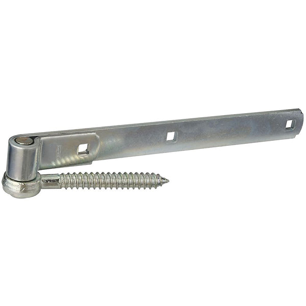 National Hardware N129-809 Screw Hook Strap Hinge, Zinc Plated, 14 In