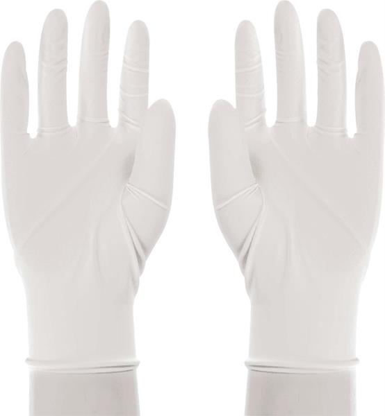 Boss 1UL0004X Disposable Latex Gloves, 3 mil Powdered, White, X-Large, 100-Ct