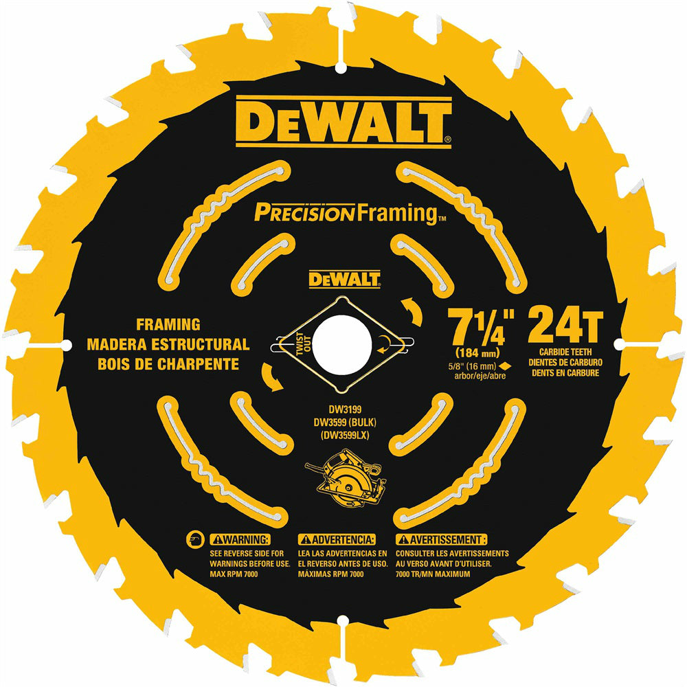 DeWalt DW7112PT Small Diameter Precision Saw Blade, 7-1/4"