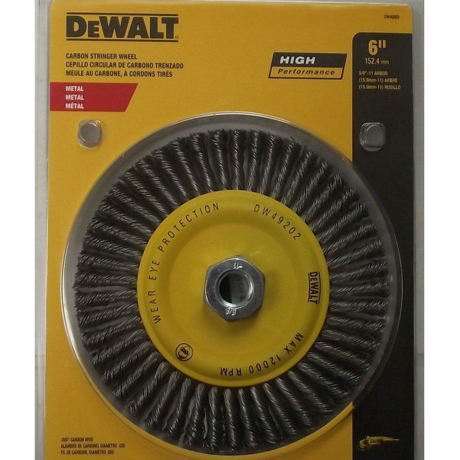 DeWalt DW49202B HP Carbon Stringer Wire Wheel, Ferrous Metal