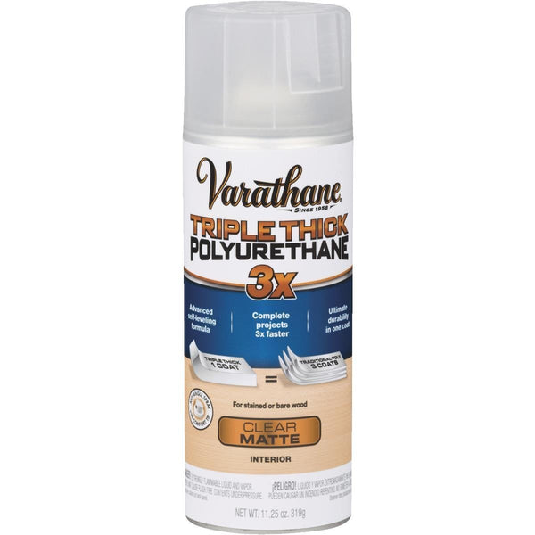 Varathane 318289 Triple Thick Polyurethane Spray, Matte, 11.25 Oz Aerosol