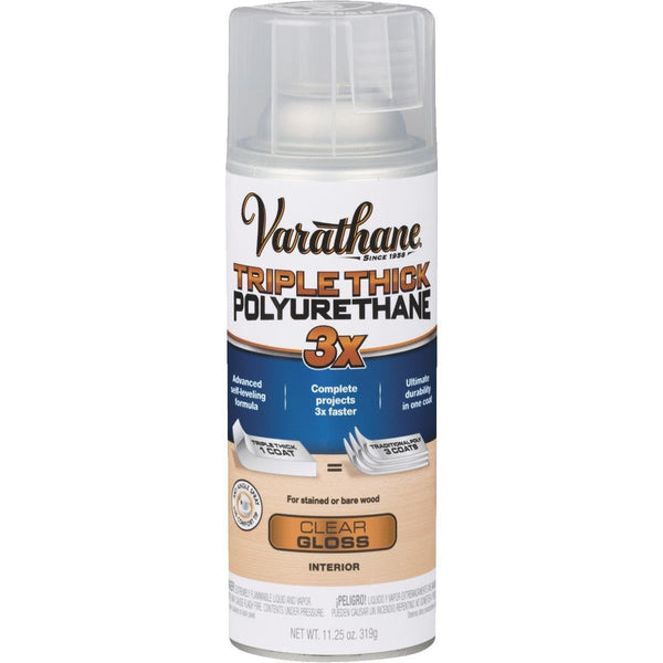 Varathane 318292 Triple Thick Polyurethane Spray, Gloss, 11.25 Oz Aerosol