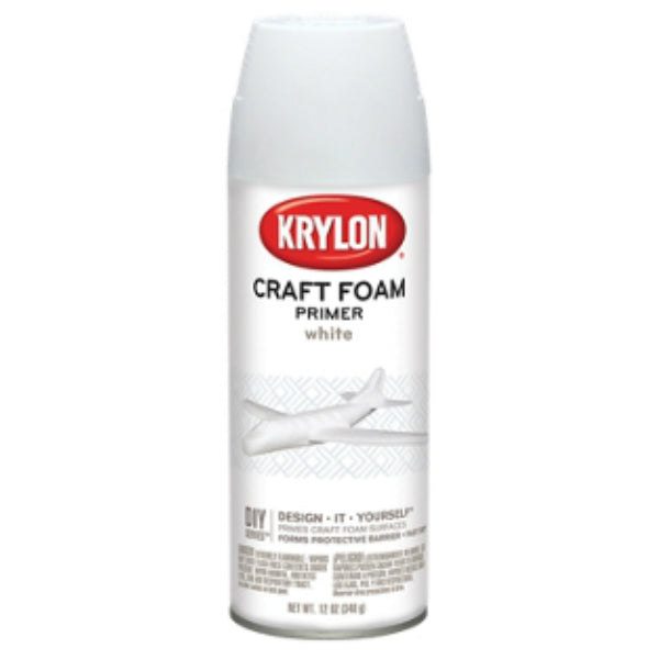 Krylon 5055 Craft Foam Primer, White, 12 Oz